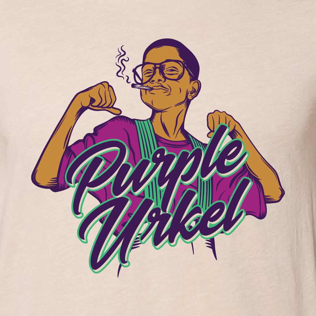 Purple Urkel Strain Tan T-Shirt Unisex